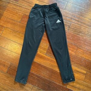 Adidas Boys Youth XL Black Track Pants Ankle Zip Climacool Sport Performance